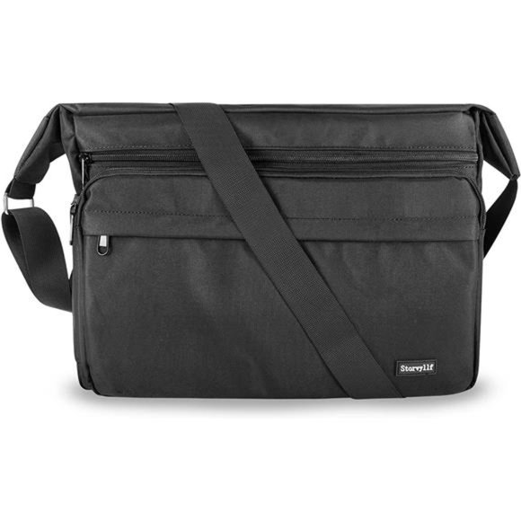 14 Inch Laptop Bag School Crossbody Shoulder Satchel Travel Work Briefcase - Picture 1 of 7
